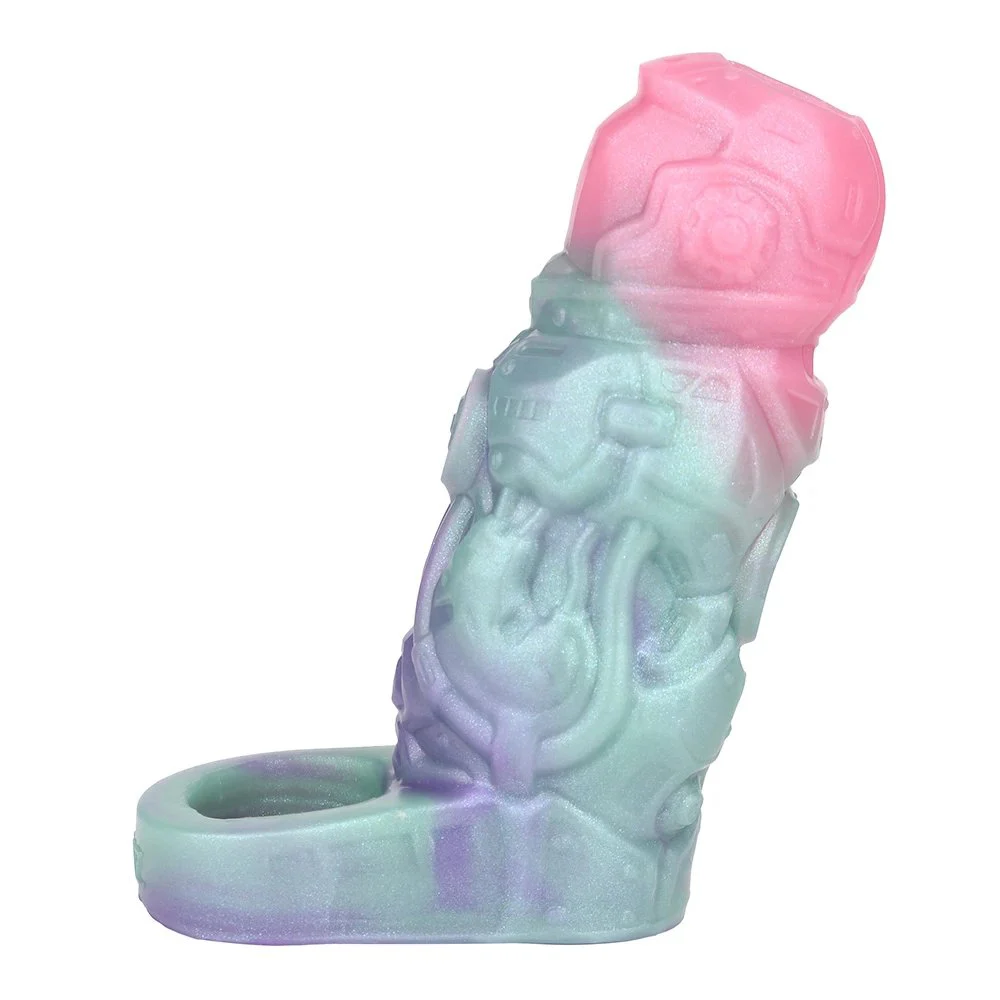 Flesh Shell Nesting Soft and Safe Silicone Material Open Design Penis Extender for Adult Men