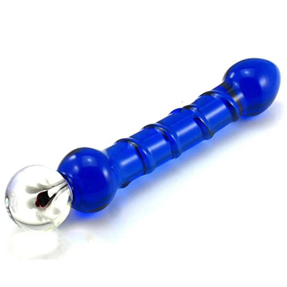 Vagina G-Spot Masturbation Blue Diamond Glass Sex Toys Femme Sex Anal Plug Butt for Men