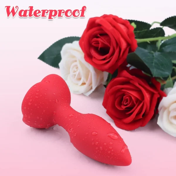 Wireless Remote Control Rose Anal Plug Male and Female Masturbation Vibrating Prostate Sex Toys Massager for Men