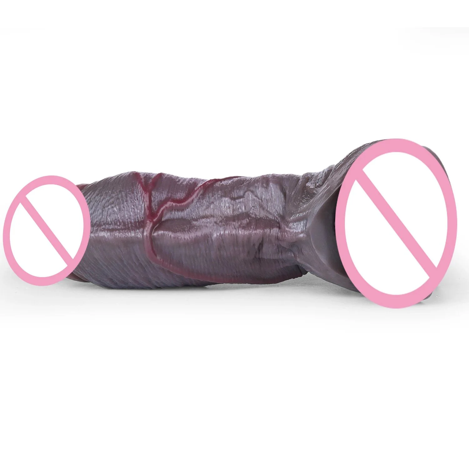 Open Design Black Tone Realistic Penis Sleeve Hollow Extension Sheath with Anti-Slip Ring Reusable Soft Adult Toy