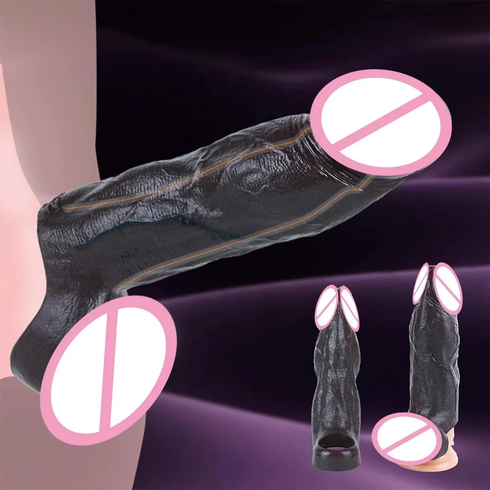 Obsidian Black Male Penis Extender Realistic Design for an Authentic Experience Intensely Stimulating Adult Toy
