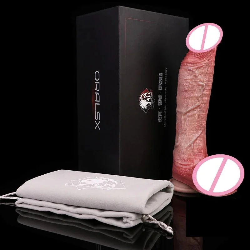 Double-layer Technology Simulation Penis Series Large Size Dildo Lifelike Texture and Protruding Veins of the Penis Toy