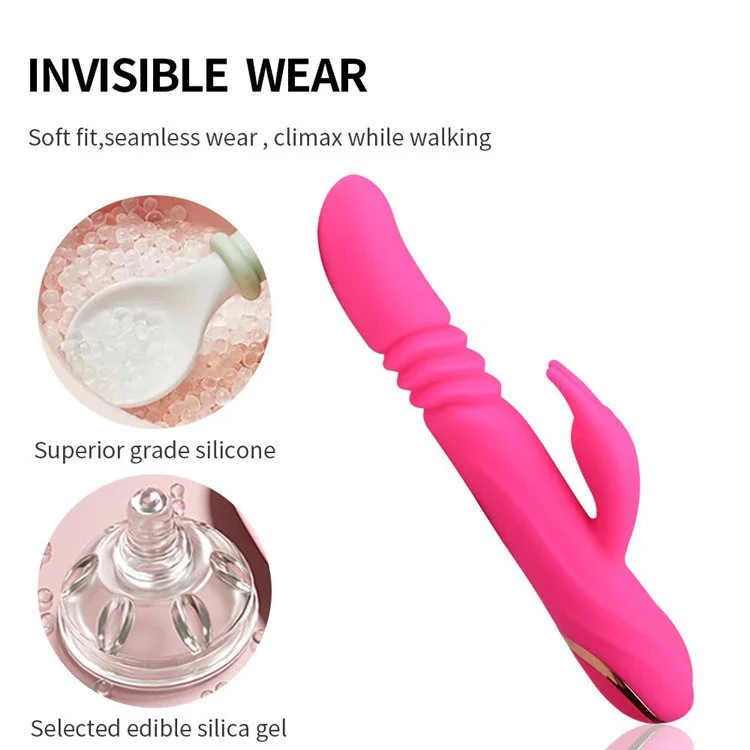360 Degree Rotating Dildo Vibrator with Heating Telescopic Vibrating AV Rabbit Vibrator Female Masturbator!