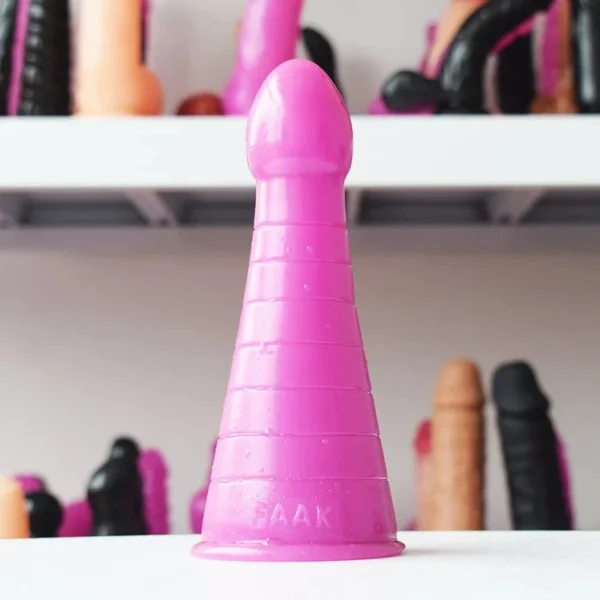 7.5 Long Anal Dildo 2.8 Big Butt Plug Faak Shaped Dildos Christmas Hat Cone Strip Ribbed Anal Toys with Big Head
