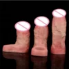 Open-head Silicone Hollow Dildo Male Penis Enlarge Sleeve Cock Cover 3 Sizes Dick Enlargement Sex Toys For Men