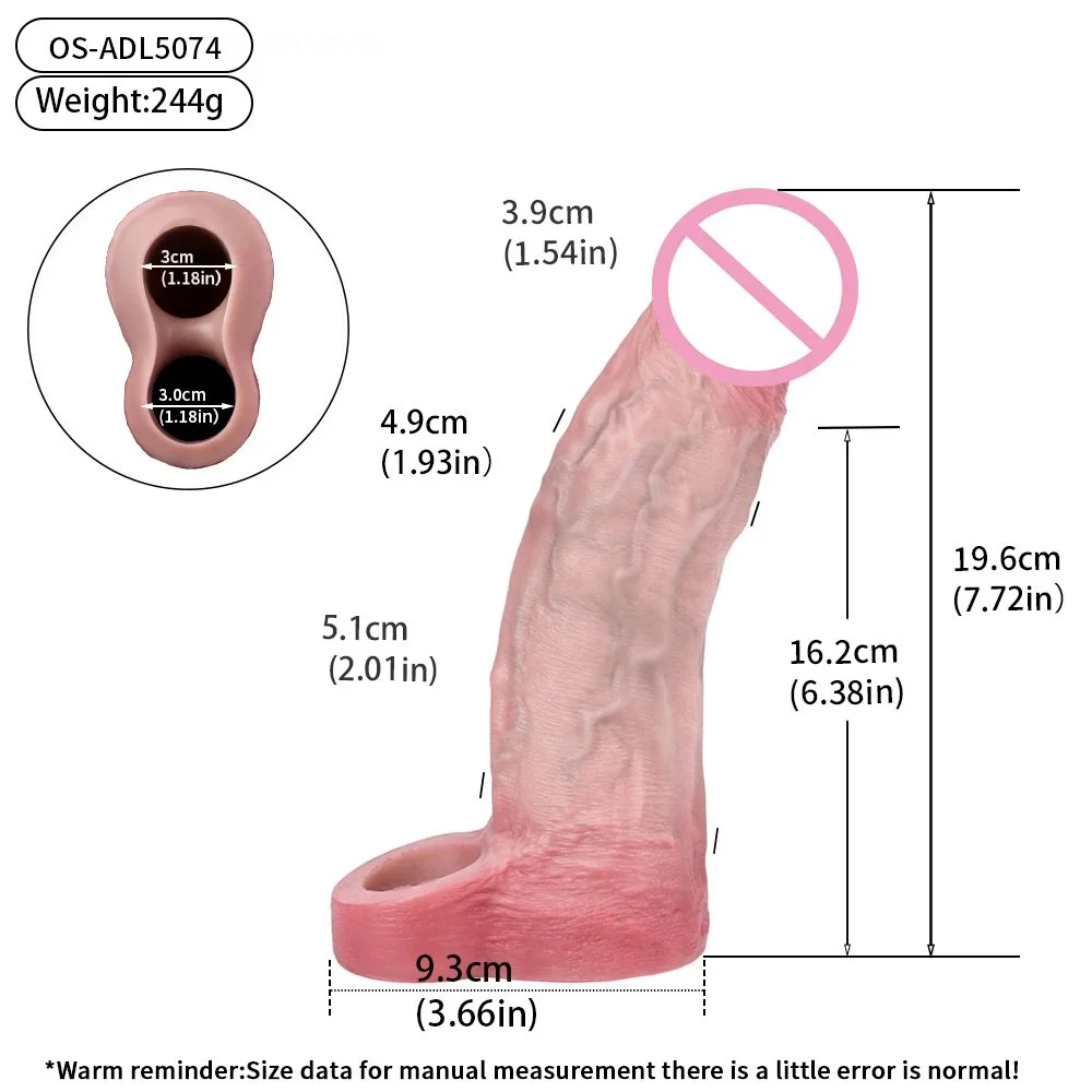 Experience a Strong Sense of Male Sex Toys Effectively Extend the Penis Simulation Dildo Sets Applicable Silicone