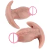 Placement of Skin Soft Liquid Silicone Anal Plugs, Adjustable and Removable Bondage Play Toys, Anal Plugs with Vibrators