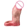 Penis Extender Penis Sleeve 5.6Inch Silicone Soft and Comfortable Penis Sheath Sex Toys for Adult Couple