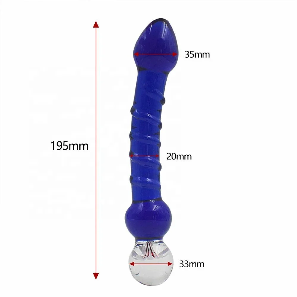Vagina G-Spot Masturbation Blue Diamond Glass Sex Toys Femme Sex Anal Plug Butt for Men