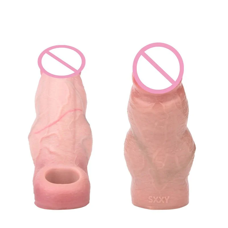 Male Penis Extender Using Medical Grade Silicone Material to Effectively Increase the Size of the Penis Cover Two Colors