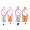 Reusable OEM Brand Penis Sleeve Extender Realistic Condom Extension Sex Toy for Men Cock Enlarger Condom Sheath Delay Model