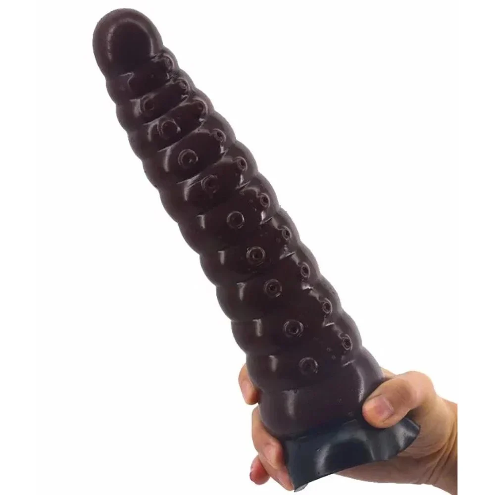 25CM 6.8CM Vein Penis Realistic Spiral Shape Anal Plug Rubber Sex Toys Butt Plug Sex Toys Anal Dildo Anal