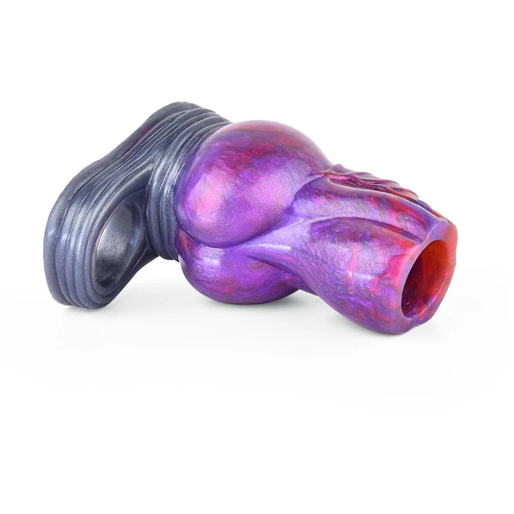 Male Silicone Dog Knot Soft Penis Condom Hollow Sex Toy for Men