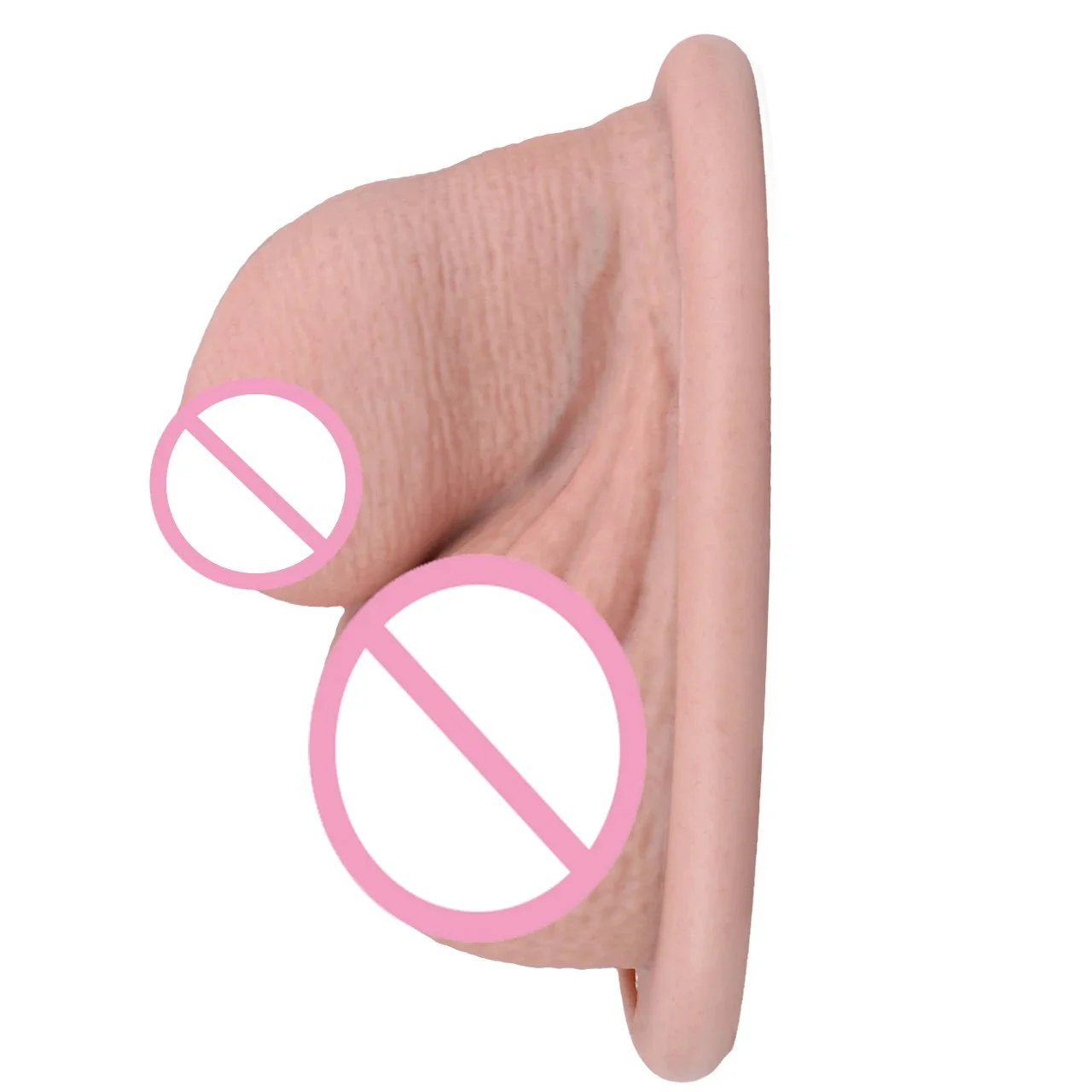 Male Wearable Soft Realistic Hollow Dildo Strapon Cock Sleeves Penis Sleeve Condom Cock Cage Lock Sex Toys for Men Flirting
