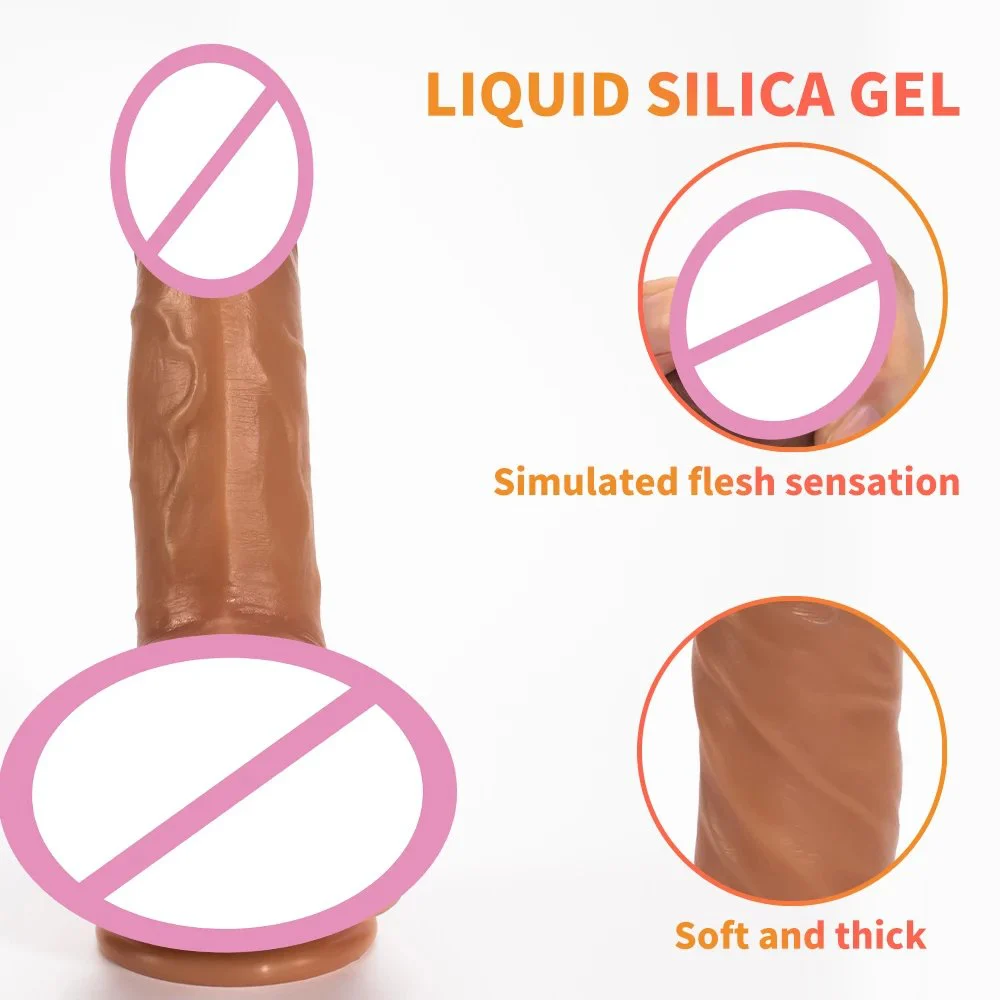 21cm 8.2 Inch Dildo Squirts Water Real Penis Liquid Silicone Dildo Sex Toys Realistic Silicone Dildo for Female