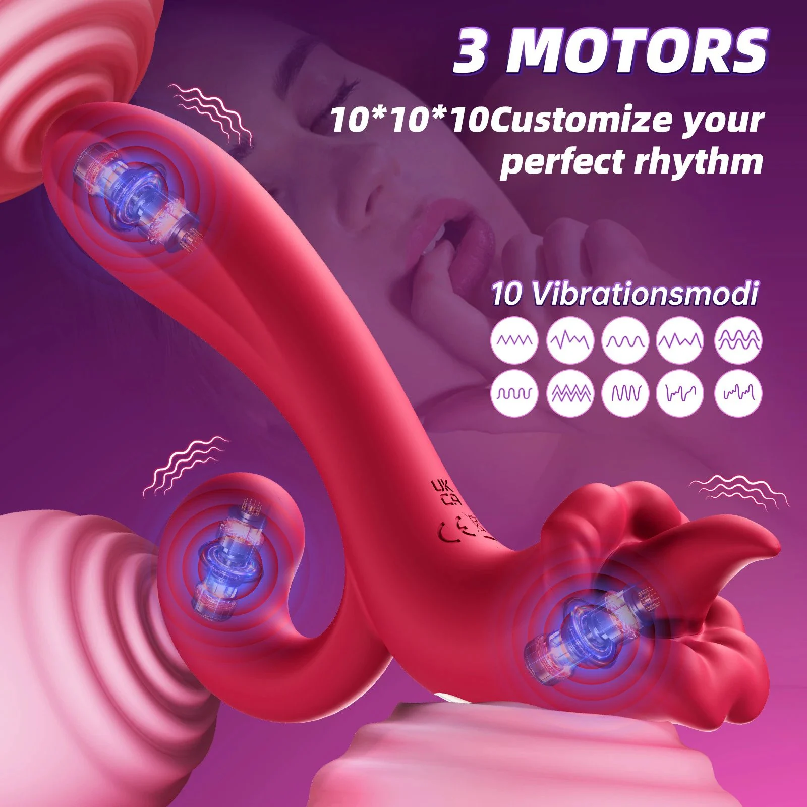 Female Tongue Licking Masturbator Vibrator for Couples Flirting Adult Sex Products