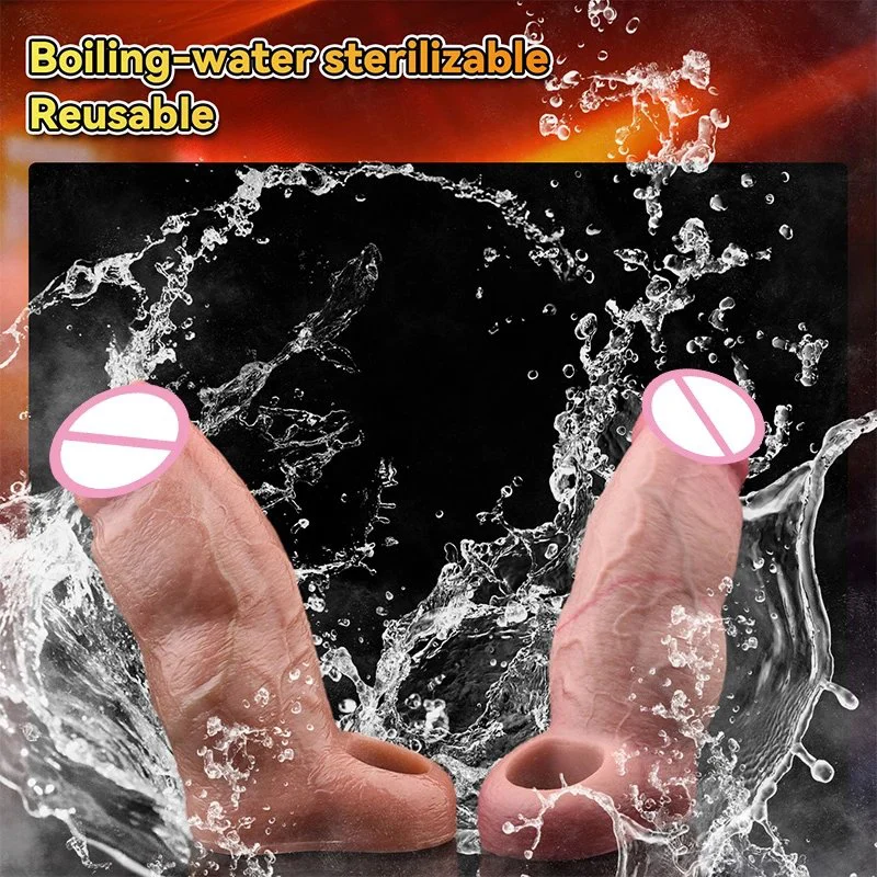 Male Penis Extender Using Medical Grade Silicone Material to Effectively Increase the Size of the Penis Cover Two Colors