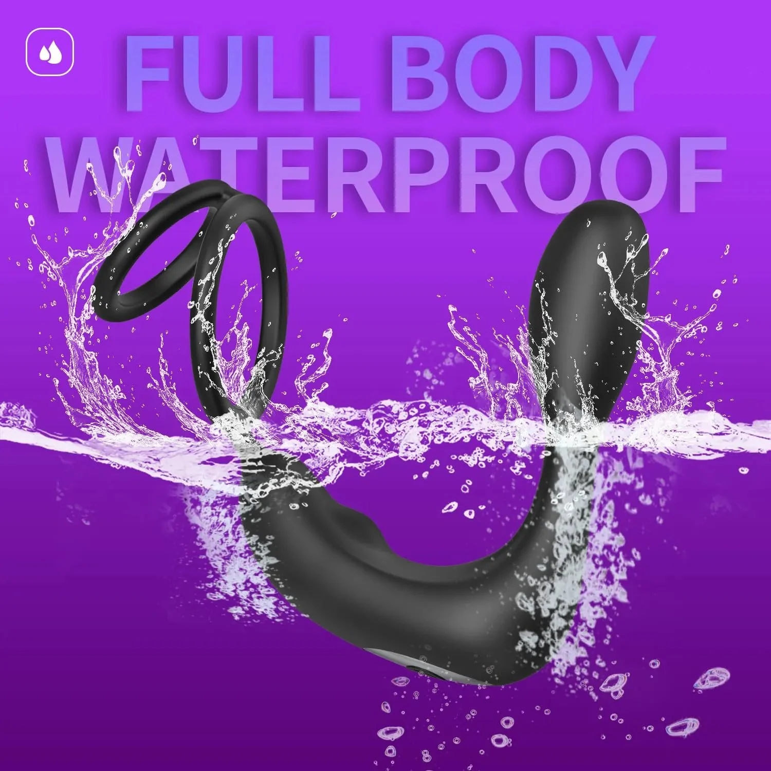 Wireless Remote Control Double Ring Lock Semen Prostate Press Anal Plug Vibrating Butt Plug Anal Vibrator for Men Women Sex Toys