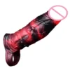 Reusable Vibration Penis Sleeve Fantasy Cock Ring Extender Ultra-Soft Cock Sleeves Penis Enlarger for Man