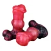 Suction Cup Large Anal Plugs for Men and Women Anal Plugs Fantasy Series Dog Knot Design Platinum Silicone