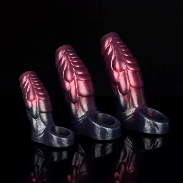 Fantasy Sheath Monster Sleeve with 3 Active Size Fantasy Cock Extender Reusable Penis Sleeve Cock