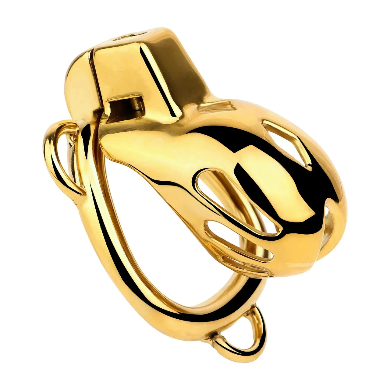 New Year's Gift Pack 304 Stainless Steel Cobra Chastity Device with Strap on and Butt Plug Skin- Friendly Cock Cage