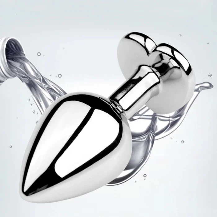 Stainless Steel Heart Crystal Jewelry Anal Butt Plug Fetish Adult Anal Sex Toys for Men and Women