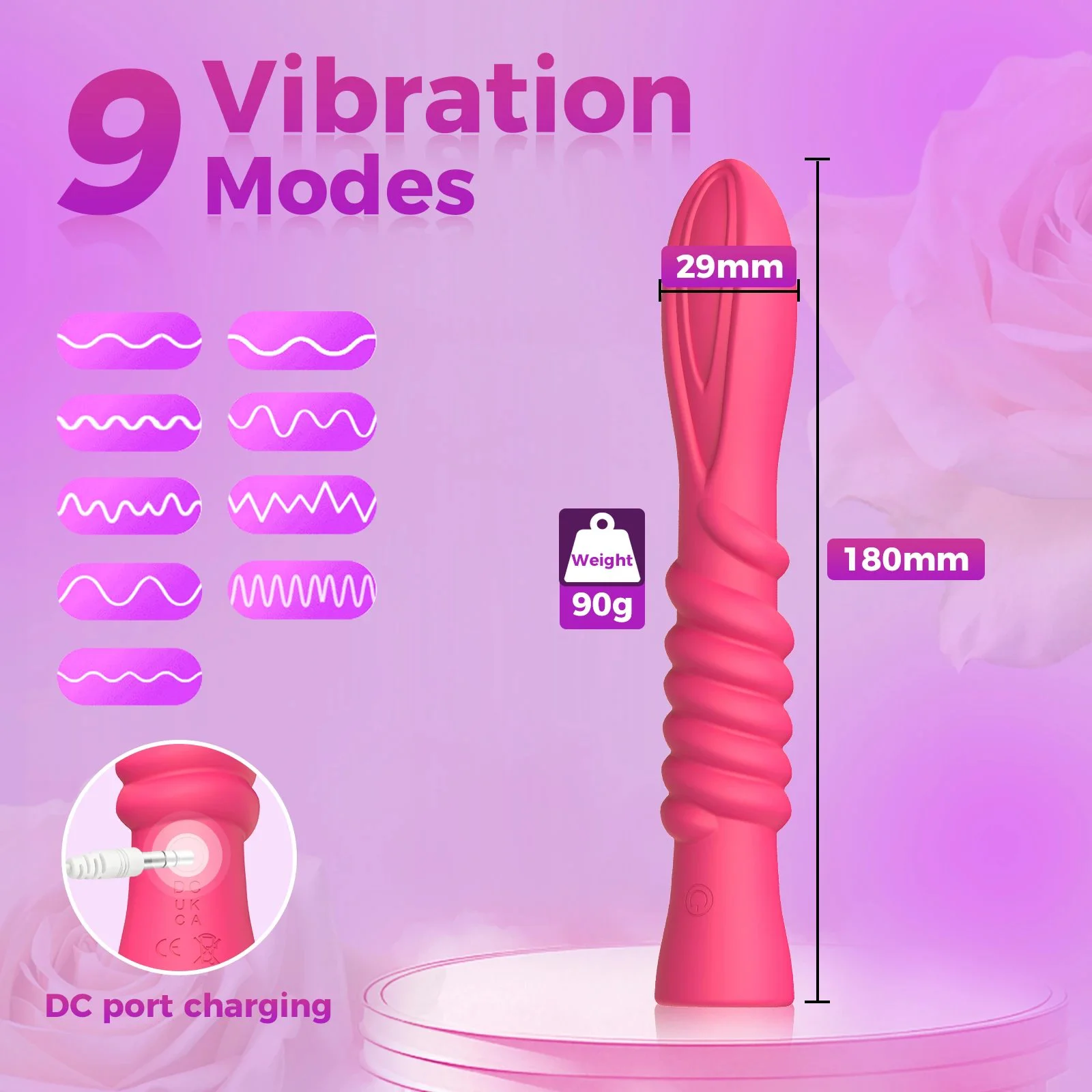 APP Remote Control USB Rechargeable 9 Vibration Modes 100% Waterproof Female Masturbation Vibrator