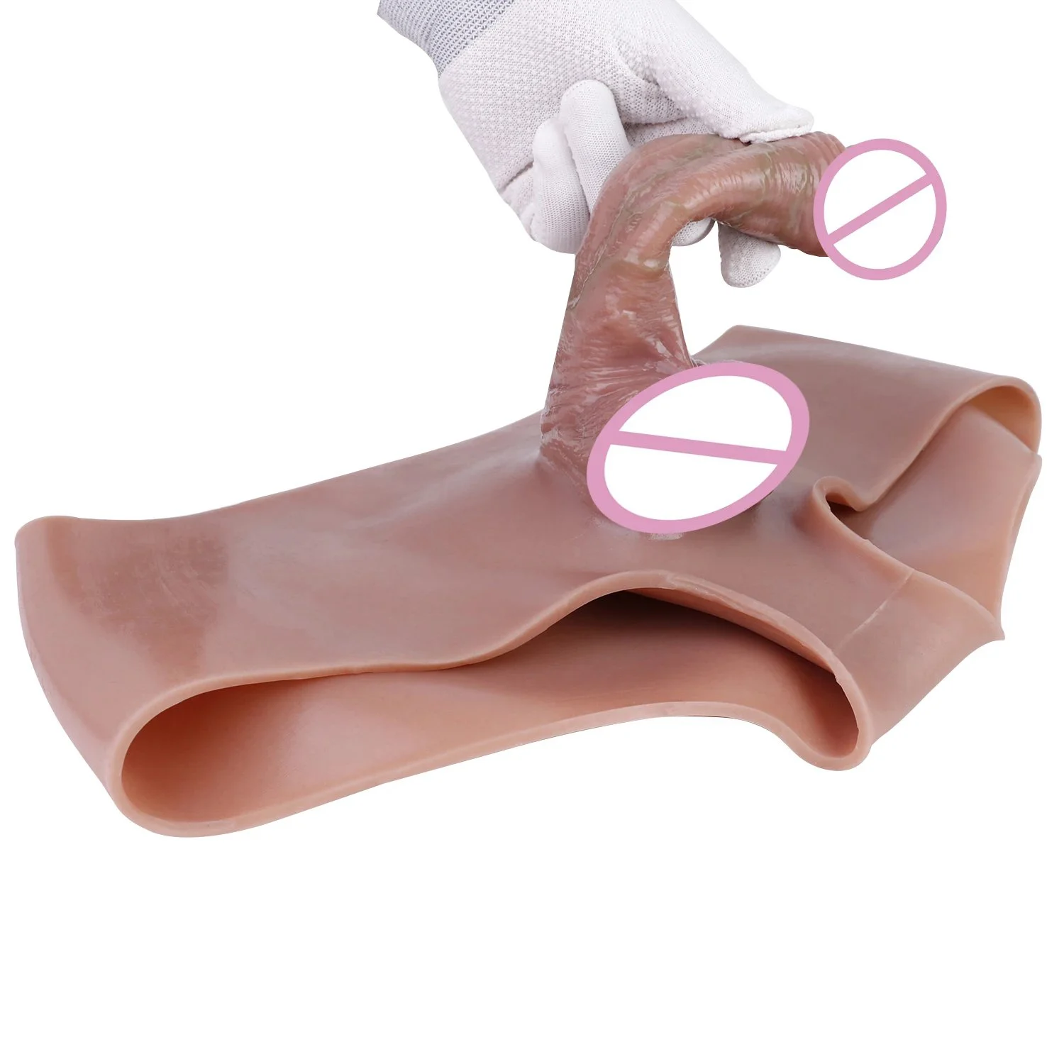Men Strap on Dildo Sex Toys for Woman Gay Panties Wearable Hollow Penis Lengthen Sleeve Strap on Dildo Silicone Pants for Man