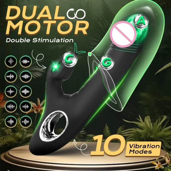 Female Masturbation Devices Rabbit Clitoral Vibrator Snake-Inspired G-Spot Dildo Vibrator Sex Toy for Women Clitoris Stimulator