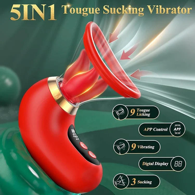 App Control Digital Display Tongue Sucking Vibrator Sex Toys for Women Masturbation