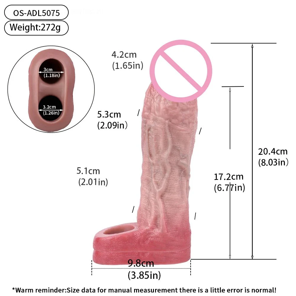 Models of Silicone Male Penis Extender Effectively Increase the Length of the Penis Dildo Sets Realistic Dildo