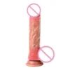 3.9CM 22.5CM Telescopic Rotating Vibration Heating Liquid Silicone Sex Vibrator Artificial Penis