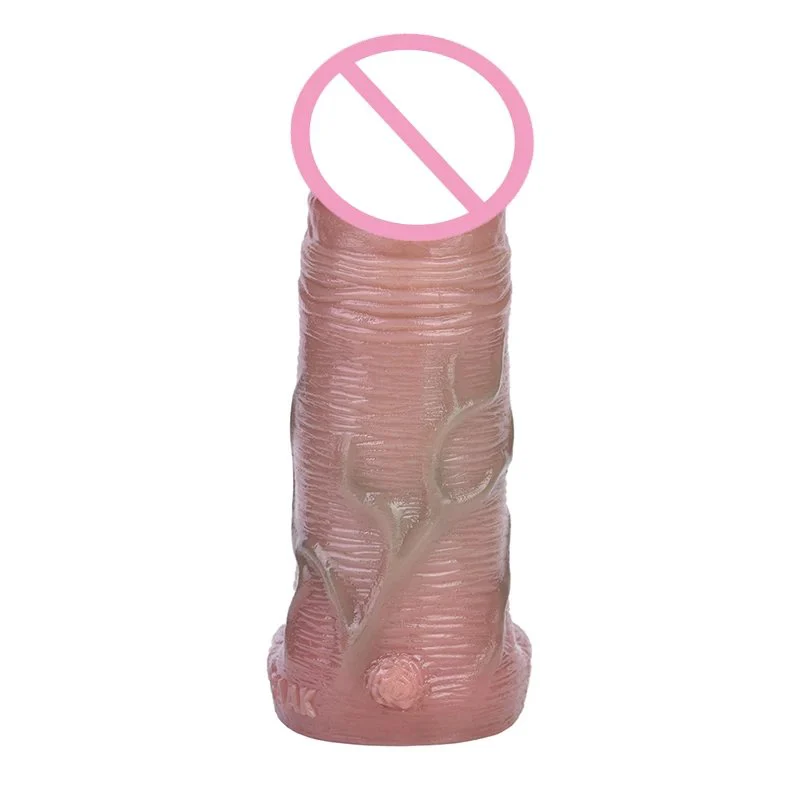 Realistic Penis Sleeve Cock Sleeve with Cock Ring,Penis Extender, Soft Silicone Penis Enlarger for Enlarge Prolong Pleasure