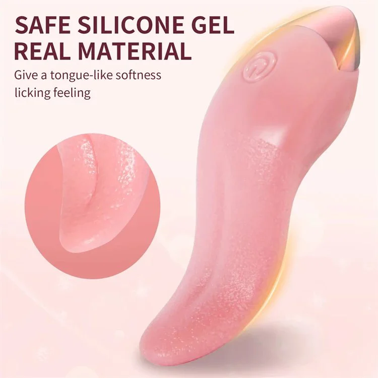 Silicone 10 Frequency Oral Sex Toys Adults Heating VibratingTongue Vibrator