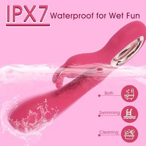 IPX7 Waterproof 10 Frequencies Vibration Rabbit Vibrators Wand Women Masturbation Sex Toys