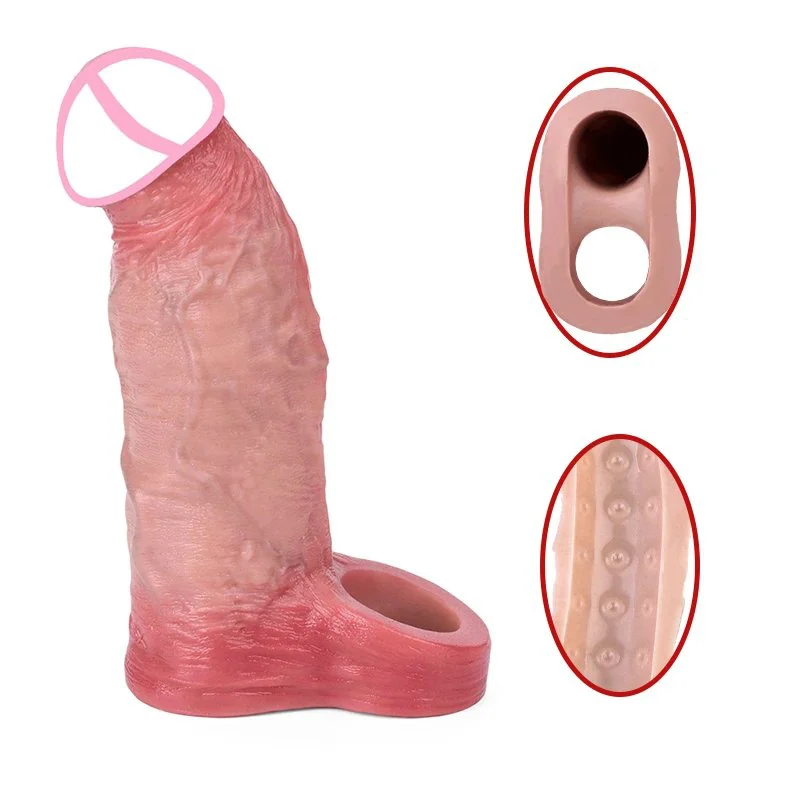 Realistic Male Penis Extender - Effectively Increases Penis Size Made with Medical-Grade Silicone Convenient to Wear