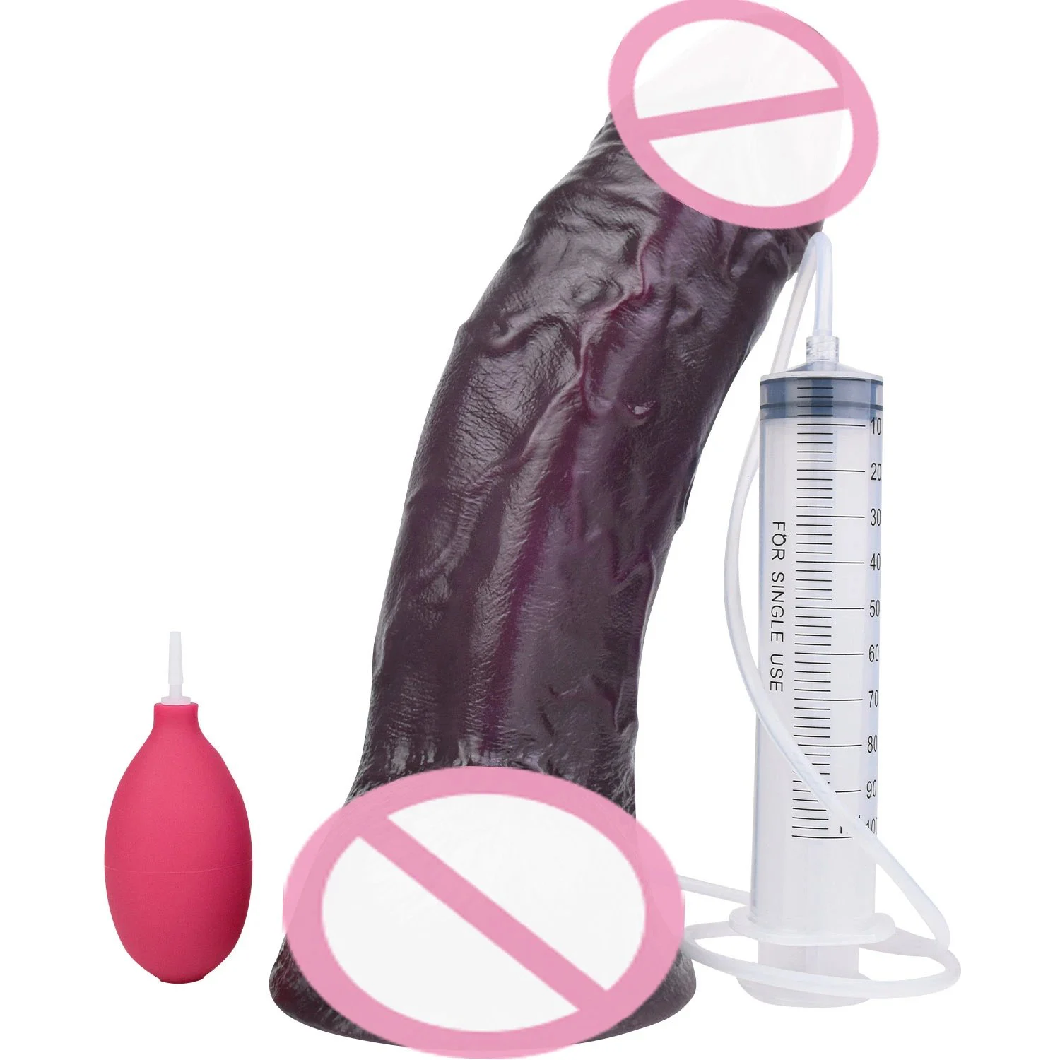 13.44 Inch Large Realistic Squirting Dildo Medical Grade Dual Density Silicone Strong Suction Cup Adult Toy