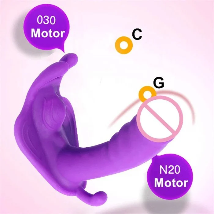 APP-Controlled 10-Frequency Butterfly Panty Vibrator-Invisible Wearable Clitoral G-Spot Massager USB Rechargeable 100%