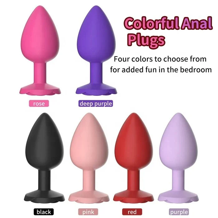 Silicone Rose Butt Plug Anal Sex Toys for Couples to Enjoy