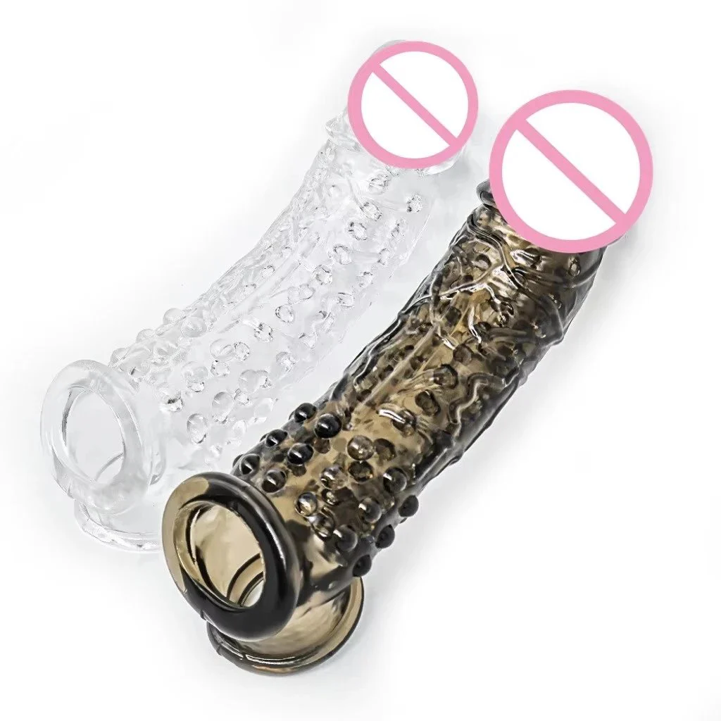 Reusable Condom Realistic Dragon Cock Sleeve Vibrating Penis Sleeve Sex Toys for Men