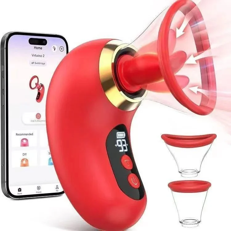 App Control Digital Display Tongue Sucking Vibrator Sex Toys for Women Masturbation