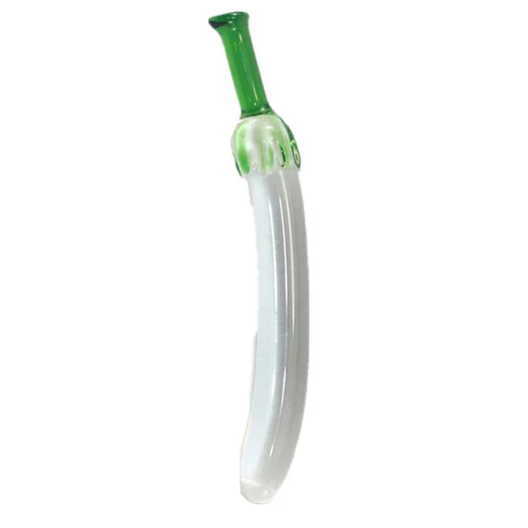 Transparent Smooth Vegetable Fruit Glass Dildo Anal Butt Plug for Male & Female Woman's Masturbation Sex Toys