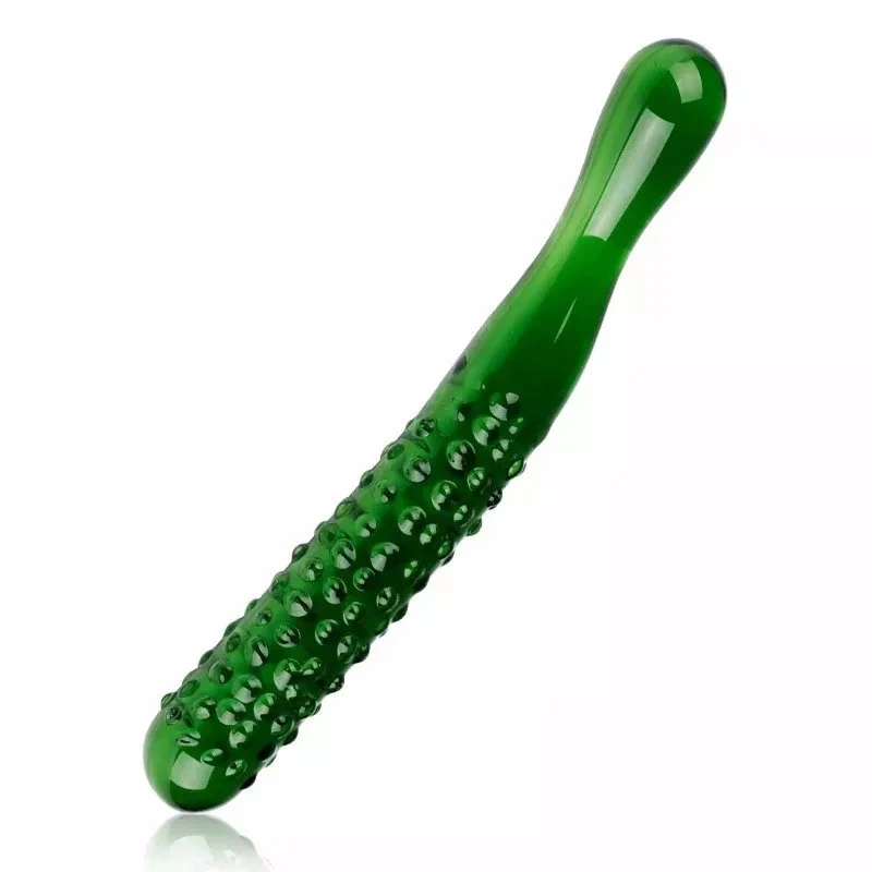 Transparent Smooth Vegetable Fruit Glass Dildo Anal Butt Plug for Male & Female Woman's Masturbation Sex Toys