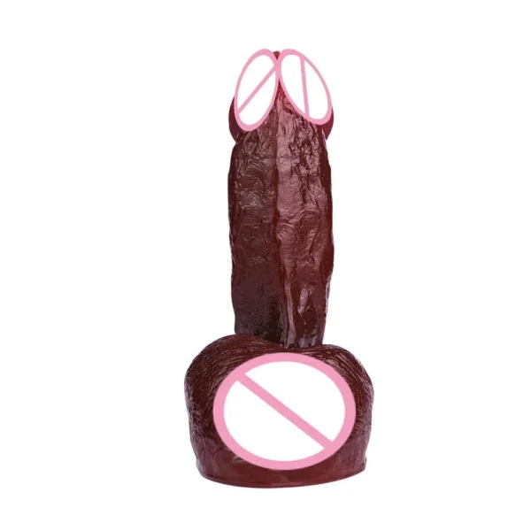 Congo Color Soft Realistic Penis Silicone Dildo Anal Plug Masturbation Tool Sex Toy for Women