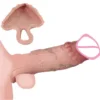 Reusable Hollow Dildo Condom Sex Toys for Men Dick Extend Sleeve for Men Delay Ejaculation Realistic Penis Sleeve Sex Toys