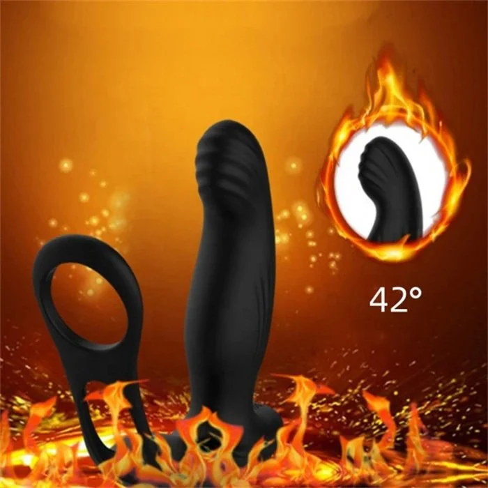 Wireless Remote Control Anal Plug Sex Toys for Adults Male Prostate Massage 10 Modes Featuring Double Cock Ring Made Silicone