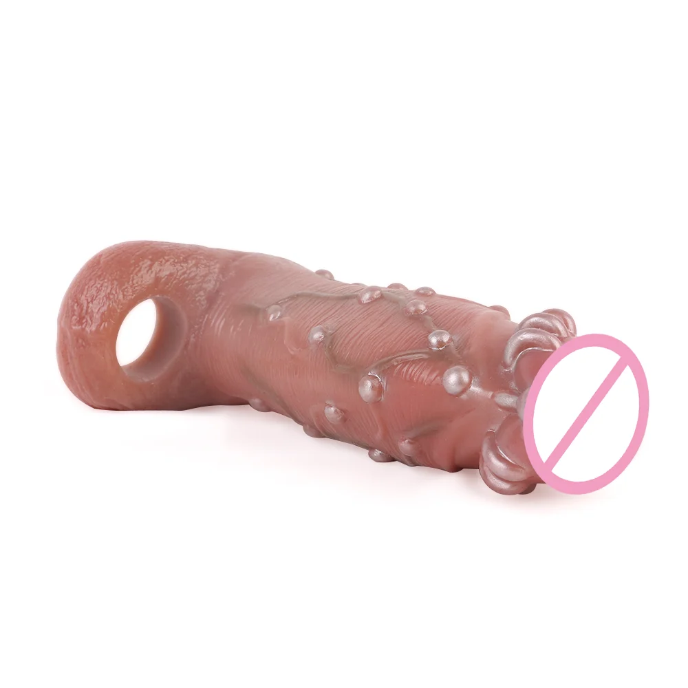 Reusable Condoms for Penis Sleeve Enlargement Soft Silicone Waterproof Custom Penis Sleevepenis Sleeve for Men