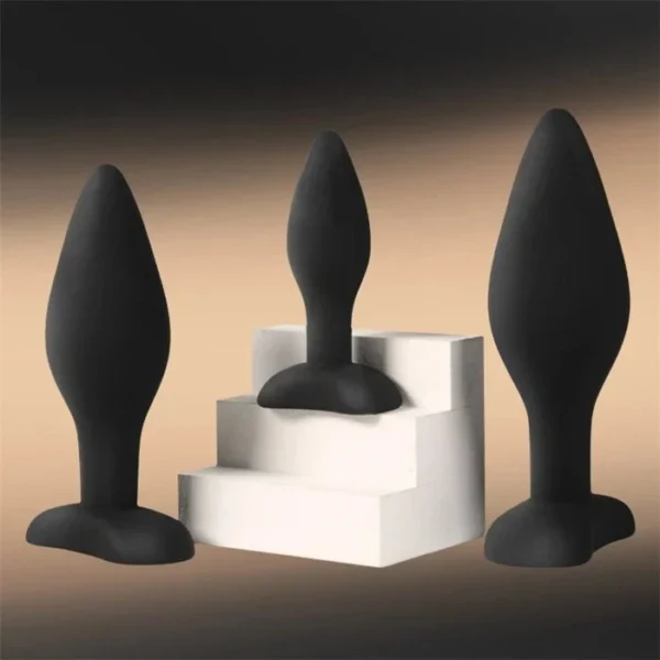 Silicone Anal Plug-Suction Cup Design for Male Anus Small Medium Large Sizes