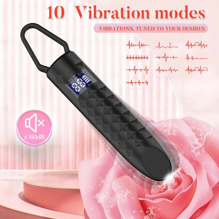 LED Display Lipstick Mini Bullets Vibrator Sex Toy for Women Small AV Wand Female Masturbation